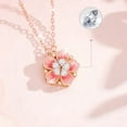 thumbnail image 6 of LEHOZIHEQ Cherry Blossoms Necklace, Rose Rotating Cherry Flower Pendant Necklace, Cubic Zirconia Pink Cherry Blossom Jewelry Gift for Women, 6 of 8