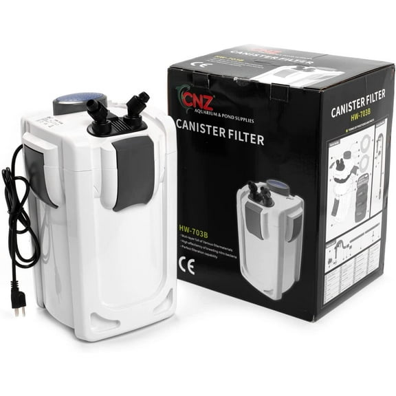 CNZ HW-703B 370GPH Canister Aquarium Filter with Meida Kits