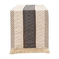 thumbnail image 2 of Bohemian Style Table Runner with Fringe Striped Rope Design Linen Dining Table Decor for Modern Farmhouse Kitchen Decor Centerpiece for Coffee Side Tables, 2 of 6