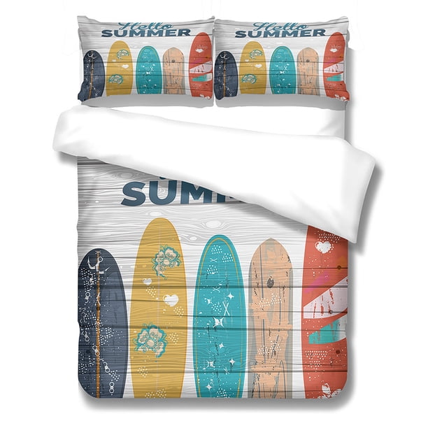 Cubierta de edredón Conjuntos de cama de buceo Confortables cubiertas de almohadas de poliéster Fibra Decoraciones de cumpleaños Conjunto de colchas para dormitorio m 3 piezas Vogacara HA011565-07