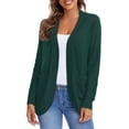 thumbnail image 4 of Urban CoCo Womens' Long Sleeve Knit Sweater Cardigans Curved Hem Open Front with Pockets, 4 of 6
