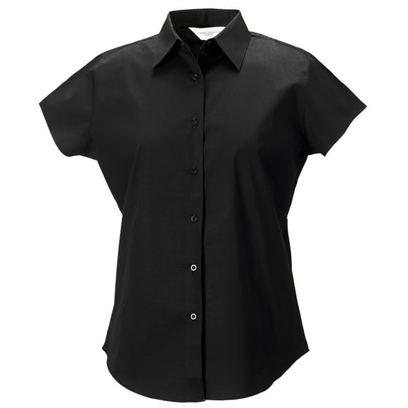 Russell Collection Ladies/Womens Cap Sleeve Easy Care Fitted Shirt