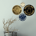 thumbnail image 5 of Signs ByLITA Circle Wrong Way, Don't go there Sign (Brushed Gold) - Large, 5 of 7