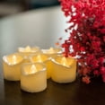 thumbnail image 4 of CANDLE CHOICE Battery Operated Flameless Tea Lights Votives Realistic Flickering Fake Electric LED Tealight Candles Set for Halloween Christmas Party Wedding Decorations Batteries Included 6 Pack, 4 of 4