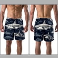 thumbnail image 3 of luoweisi Men's Beach Shorts Quick Dry Swim Trunks with Mesh Lining Shark S, 3 of 5
