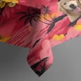 thumbnail image 5 of Golden Retriever Hawaiian Square Tablecloth,Waterproof Square Table Cover,Wipeable Spillproof Washable Table Cover for Home Kitchen Party Decor 60"x60"(152x152cm), 5 of 6