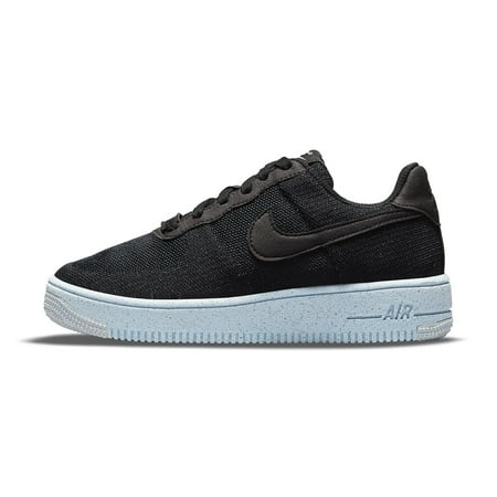Nike Air Force 1 Crater Flyknit (GS) Big Kids' Shoes Black-Chambray Blue dh3375-001