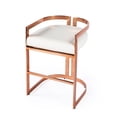 thumbnail image 2 of Butler Specialty Clarence Rose Gold & White Faux Leather Counter Stool, 2 of 8