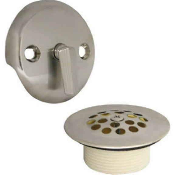 89242 Bath Drain Kit With Trip Lever Overflow Plate, Brushed Nickel