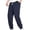 Blue, variant on Mens Cargo Pants Cotton Elastic Cuff Drawstring Workout Pants Loose Casual Vintage Army Green L