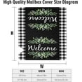 thumbnail image 6 of Wreath Buffalo Plaid Mailbox Covers, Welcome Magnetic Mailbox Cover, Plaid and Leaves Mail Box Covers for Garden Outdoor Decor 25.5x21 in Black White, 6 of 6