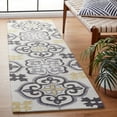 thumbnail image 2 of SAFAVIEH Four Seasons Katelynn Damask Polyester Area Rug, Grey/Ivory, 5' x 8', 2 of 8