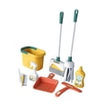 thumbnail image 2 of Juego de limpieza para niños, juguete de limpieza para el hogar, cepillo, plumero, barrido, juguete para niños cubo amarillo, 2 of 9