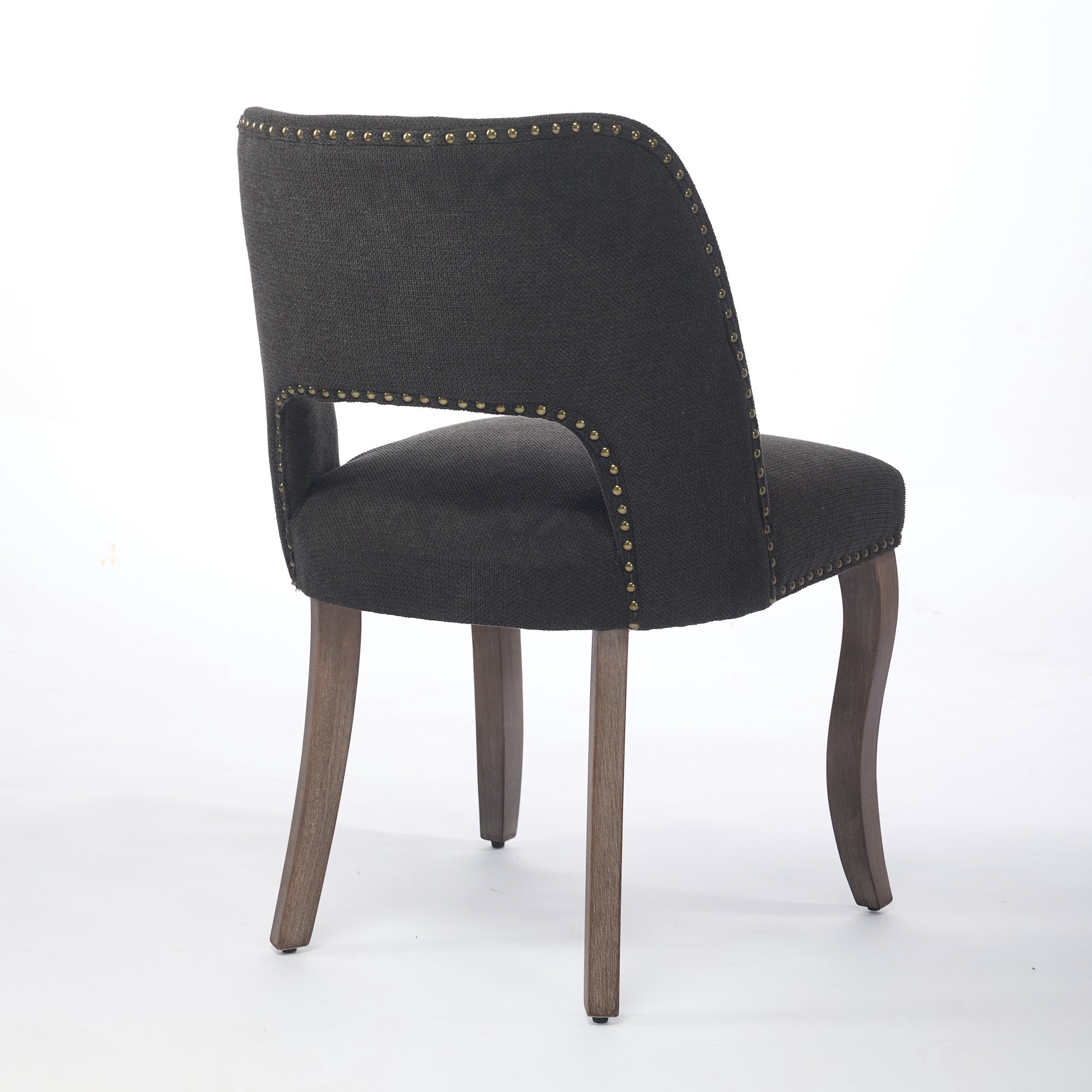 Set of 6 Wood Dining Chairs with Fabric Upholstered Back and Seat Modern Accent Side Chair w/Wood Legs for Living Room/Dining Room/Bedroom/Restaurant