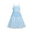 thumbnail image 1 of Flower Girls Dress Blue White Lace Wedding Party Bridesmaid 6 Years, 1 of 6