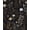 Black/White/Gold, variant on Vintage Adhesive Shelf Liner Contact Paper, 17.5" x 78" Black Floral Theme Wallpaper Boho Design for DIY Craft, Vinyl Removable Wallpaper for Dresser Dollhouse Cabinet Drawer in Dark Brown