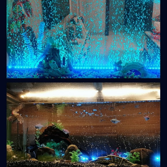 LED 7 Couleurs Changent Aquarium Lumière Bol de Poisson Submersible Lumière Lampe à Bulles d'Air Spécification: Règlement Européen
