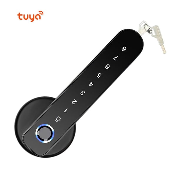 Cerradura De Manija De Puerta Bluetooth Inteligente Cerradura De Puerta De Huella Dactilar Inalámbrica Función De Cerradura De Puerta De Huella Dactilar Cerradura De Puerta Biométrica Minnieouse EL008452-00