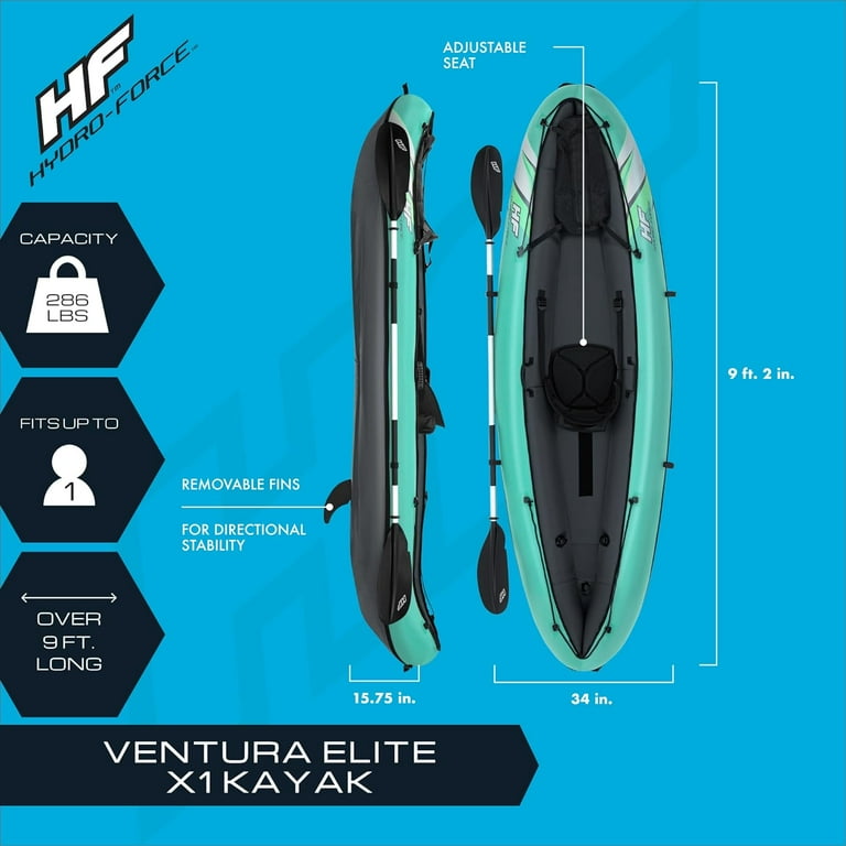 Bestway Hydro Force Inflatable Kayak Set - 1-Person Ventura Elite