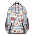 thumbnail image 3 of Pioneer Flower Floral Print Pattern Backpack for School, Cute School Bag with Adjustable Shoulder Straps and Padded Back, 16.9"x12.6"x5.9", 3 of 5