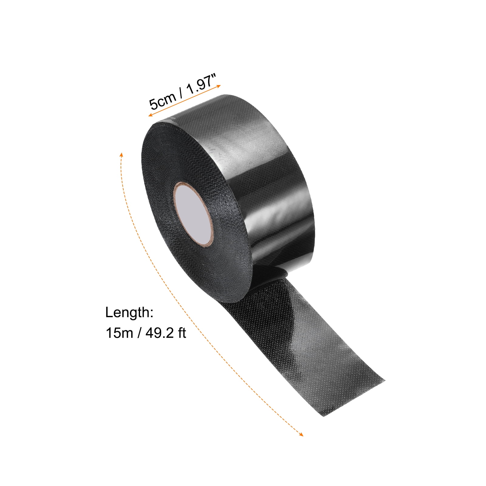 Uxcell Artificial Grass Tape 1.97" x 49.2 ft Double-Sided Turf Seam Tape, Black
