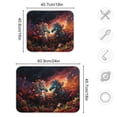 thumbnail image 3 of Horses Flowers Clouds Dark Dish Drying Mat Dish Drainer Rack Mats Water Absorbent Non-Slip Easy Clean Heat Resistant for Kitchen Counter, 3 of 8