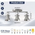 thumbnail image 2 of Nickel 3-Light Track Lighting Kit, Directional Ceiling Light Fixtures, Industrial Kitchen Lighting for Island, Over Table, Hallway，Laundry Room, 2 of 9