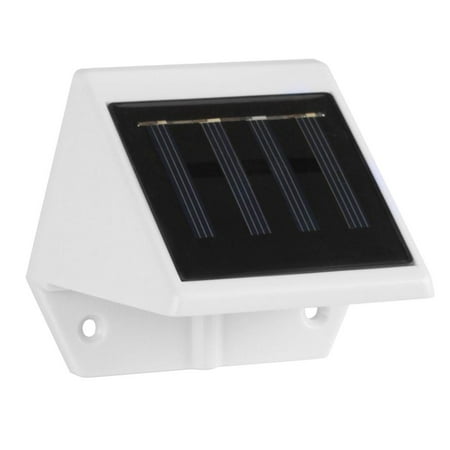 

Xewsqmlo 4xLED Fence Lamp Solar Powered Plastic Stair Wall Light Outdoor Garden