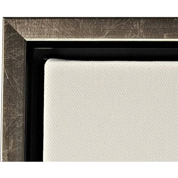 Silver Floater Picture Frame 1 3/8" Deep, for 3/4" Canvas, (Different Sizes) (12x16")