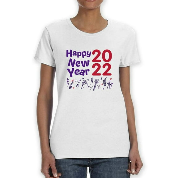 New Year 2022! T-Shirt Women -Smartprints Designs, Female Large