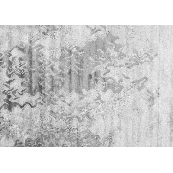 Ahgly Company Indoor Rectangle Abstract Gray Contemporary Area Rugs, 5' x 8'