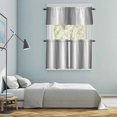 thumbnail image 6 of Abstract Kitchen Curtains Valances and Tiers Set of 3 Gray White Gradient Ombre Tier Curtains and Valance with Rod Pocket for Small Windows, 27.5"x36", 6 of 9