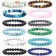 thumbnail image 1 of 12 pulseras de cuentas semipreciosas de 8 mm TANGJMXG pulseras de piedras PRECIOSAS de cristal con cuentas redondas elásticas curativas unisex, 1 of 5