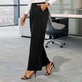thumbnail image 4 of Tbopshirt Pants for Women High Waisted Wide Leg Pants Casual Elastic Back Pants with Buttons and Pleated Front Placket,Black,S-XXL, 4 of 6