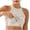 Beige, variant on Women's Tank Built in Wireless Padded Sleeveless Halter Neck Slim Top Free Size