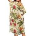 thumbnail image 4 of HELLHERO Polyester Bathing Suit Cover Up for Beach Loose Fashion Floral Hummingbird, 4 of 6