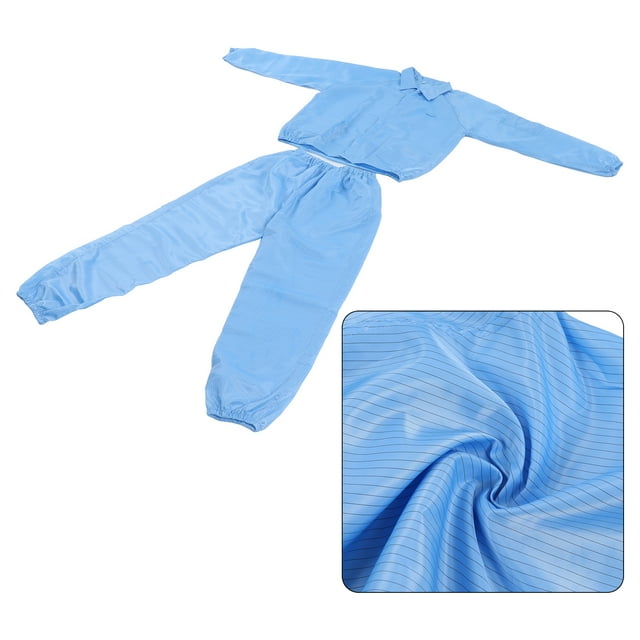 Protective Coverall Suit ESD Coat Polyester Paint Protective Split Workshop Clothes For Microelectronics