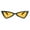 Black (Orange), variant on Women's Retro Sunglasses Triangle Cat Eye Silver Polka Dotted UV400 Black, Blue