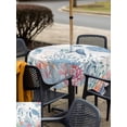 thumbnail image 5 of Outdoor Tablecloth with Umbrella Hole for Patio/Picnic/Party/Camping, Sea Turtle Coastal Waterproof Table Cloth Square Cover Washable, Beach Nautical Ocean Coral Seahorse (54"x 54"), 5 of 8