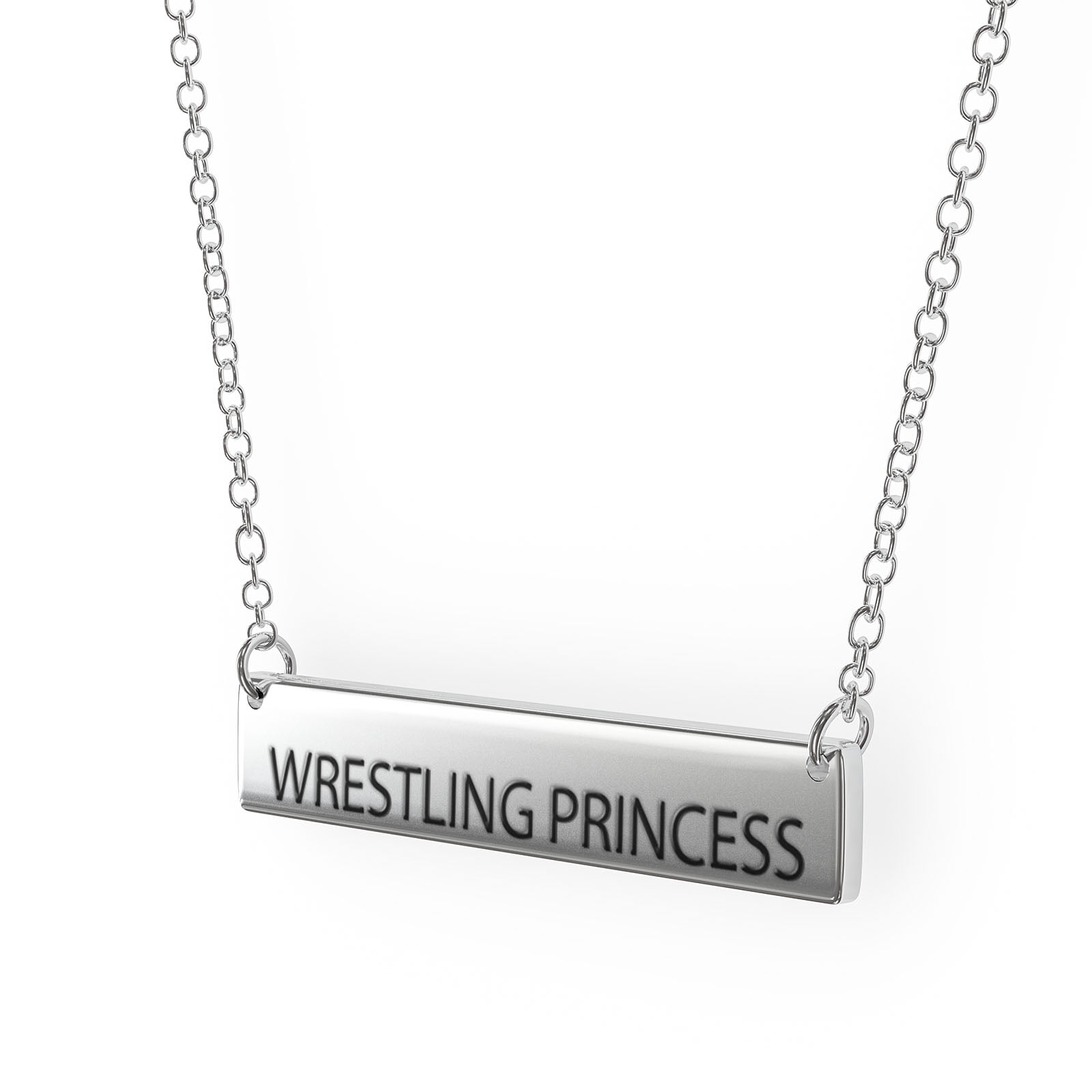 JAJAFOOK Unisex Stainless Steel Wrestling Match Pendant Sports Necklace 24 inch Chain