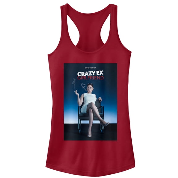 Junior's Crazy Ex-Girlfriend Crazy Instinct Poster  Racerback Tank Top Scarlet Small