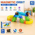 thumbnail image 3 of XMKP 62pcs Magnetic Track Train Set – 3D DIY Buildable STEM Electric Train for Kids 3+, Anti-Gravity Modular Blocks, Creative Hands-On Play, 3 of 10