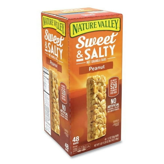 Nature Valley Granola Bars, Sweet and Salty Peanut, 1.2 oz Pouch, 48/Box, (22000449)