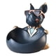 thumbnail image 1 of Estatua de perro, figura decorativa de resina para escritorio, para guardar llaves, para la entrada Azul, 1 of 8