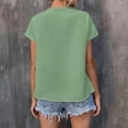 thumbnail image 5 of Enjoytime Women Tops Trendy Embroidered Printed Tassel Tie Short Sleeve Blouses Summer V Neck Dressy Casual Shirts, 5 of 7