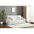 thumbnail image 6 of Modern Grey Corduroy Power Motion Sofa 220cm with Sleeper & USB Ports, 6 of 17