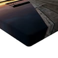 thumbnail image 2 of Ambesonne Wooden Fitted Sheet, Rustic Pier Sunset Lake, Queen Size, Multicolor, 2 of 3