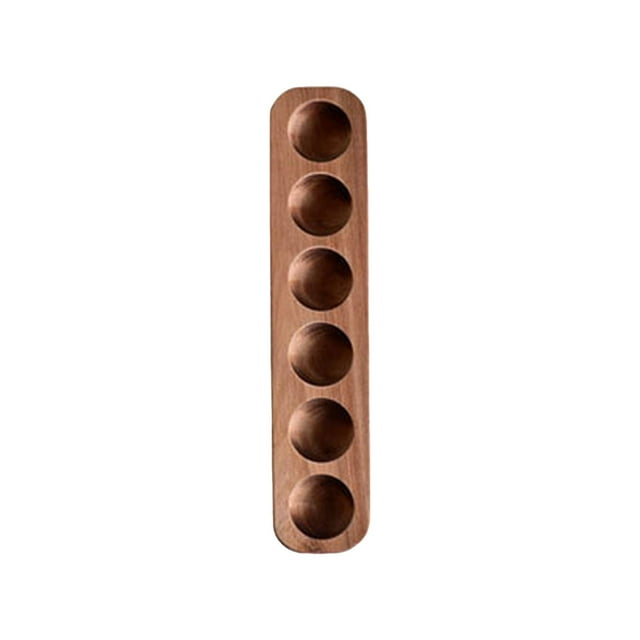 Huevera de madera, contenedor para huevos, organizador de huevos portátil duradero, bandeja para huevos para 6 cuadrícula