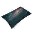 thumbnail image 3 of YFYANG Super Soft Rectangular Plush Cushion Cover (Without Pillow Insert), Green Dream Galaxy Comfort and Non-Pilling Hidden Zip Bedroom Sofa Pillowcases, 16"x24", 3 of 9