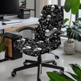 thumbnail image 2 of POLERO Stretchy One Piece Office Swivel Chair Slipcover for Workspace, Elastic Cloth Scratch Resistant Office Chair Cover with Breathable, 2 of 7